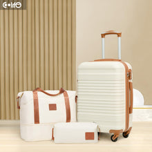 COOLIFE Koffer-Set Trolley ABS Hartschale 4 Rollen