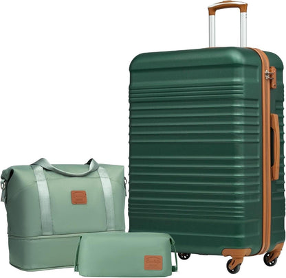 COOLIFE Hartschalen Koffer-Set mit TSA-Schloss 4 Rollen - 3tlg