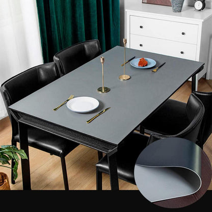 PU Tischdecke wasserdicht 85x180cm Schwarz Grau