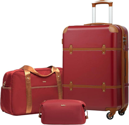 ABS Hartschalen Trolley Koffer 4 Rollen TSA-Schloss 3tlg Mittlerer