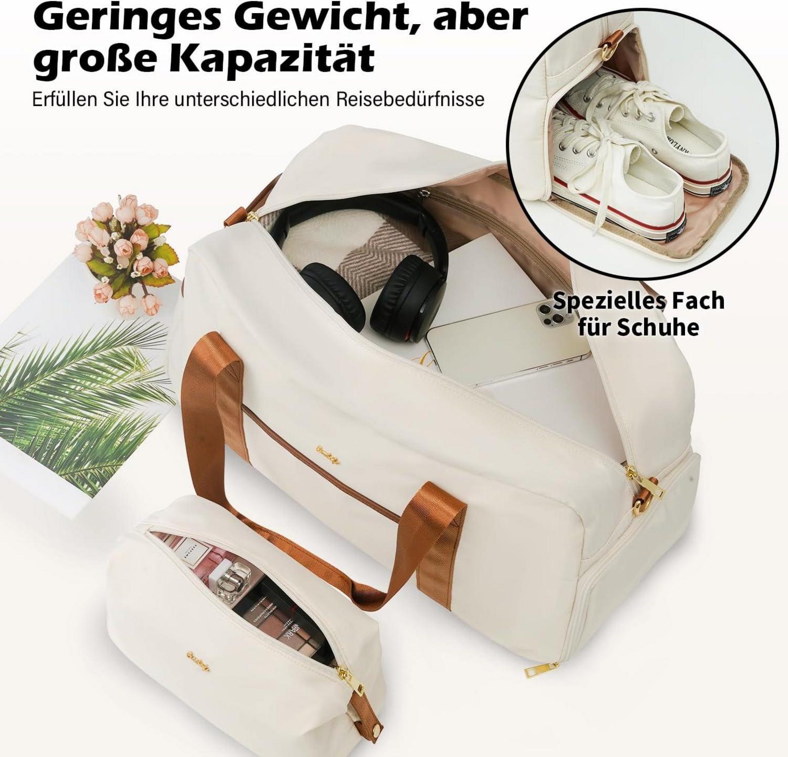 COOLIFE Koffer Trolley Set 6tlg ABS Hartschale 4 Rollen TSA-Schloss Blau/Braun