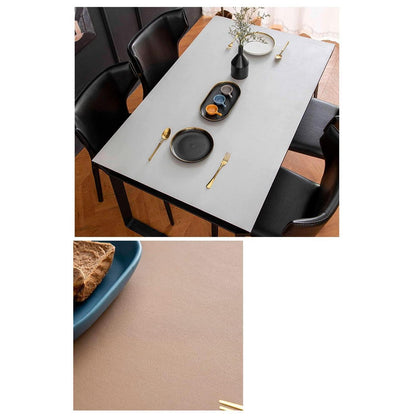 PU Tischdecke wasserdicht 80x180cm Khaki Grau