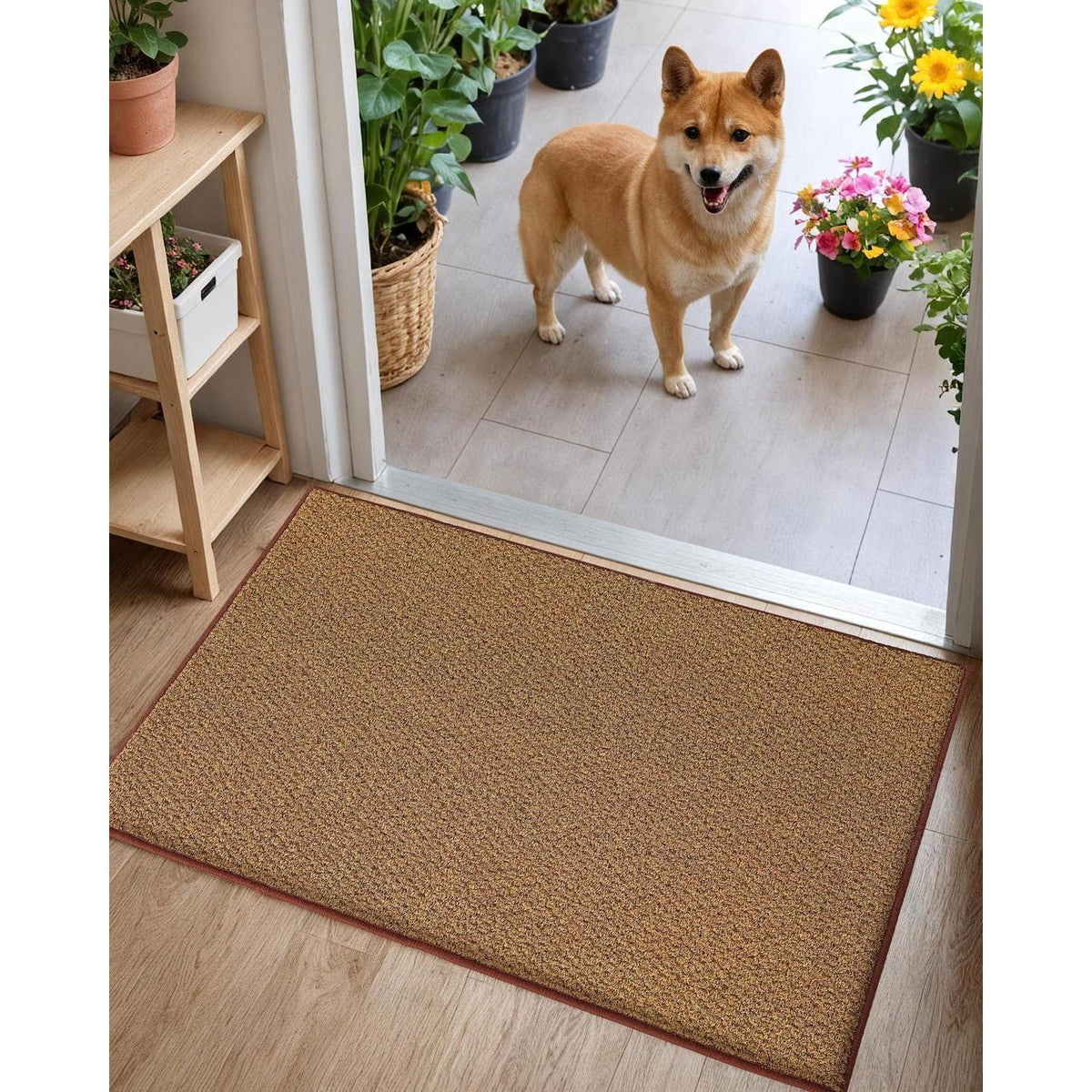 Fußmatte Braun 120x140cm – Rutschfest & Saugfähig für Innen & Außen