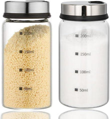 Gewürzgläser Borosilikatglas Drehdeckel 200ml 2er Set