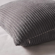 Kissenbezug 30x30 cm Grau 4er Set Kordsamt Dekokissenbezug