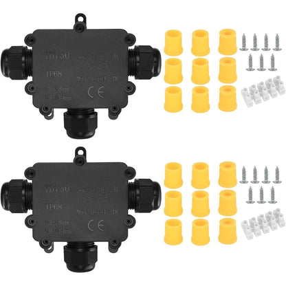 IP68 Wasserdichte Abzweigdose 3 Wege für Außenkabel 4-14mm