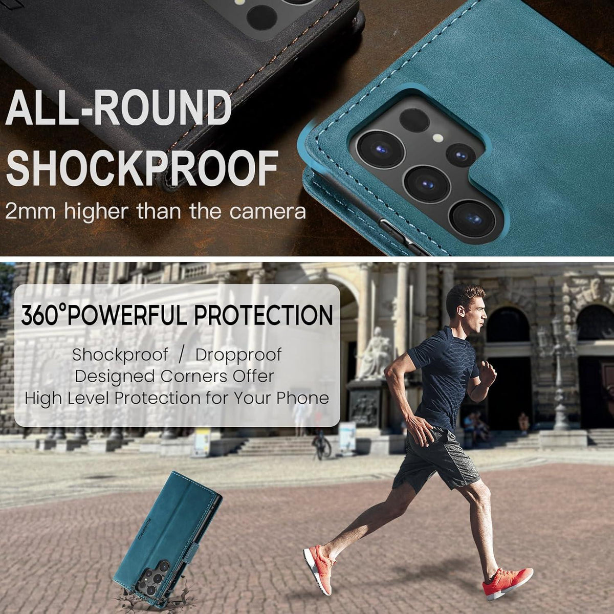 Handyhülle Samsung Galaxy S24 Ultra 5G Lederhülle Klappbar Flip Case