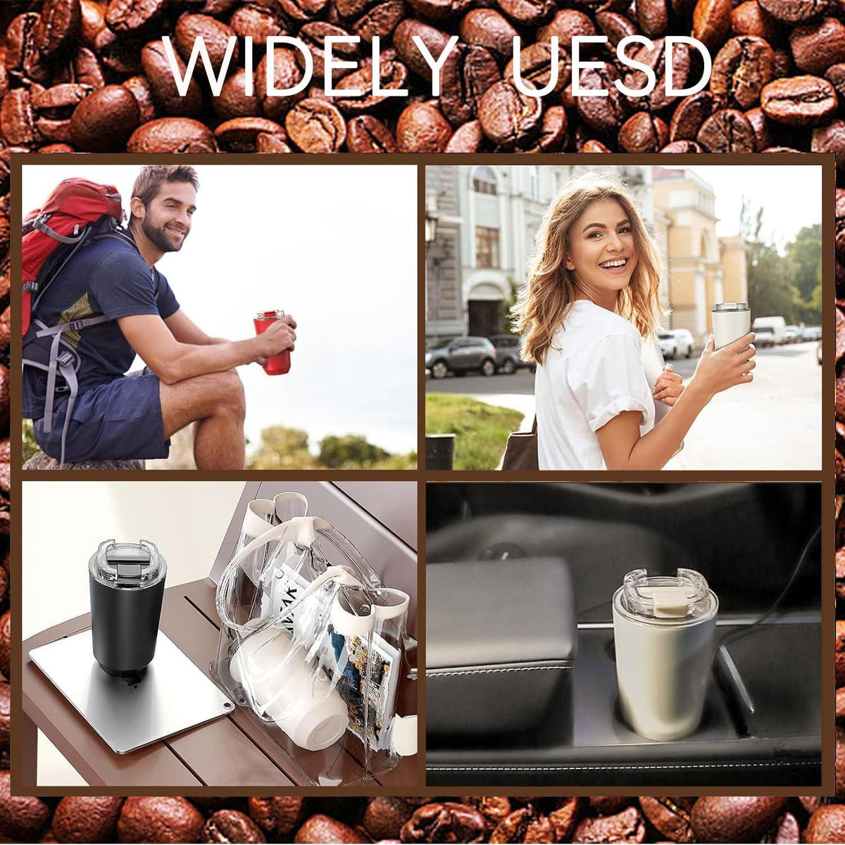Thermobecher Kaffee to go 280ml Auslaufsicher Beige ECO
