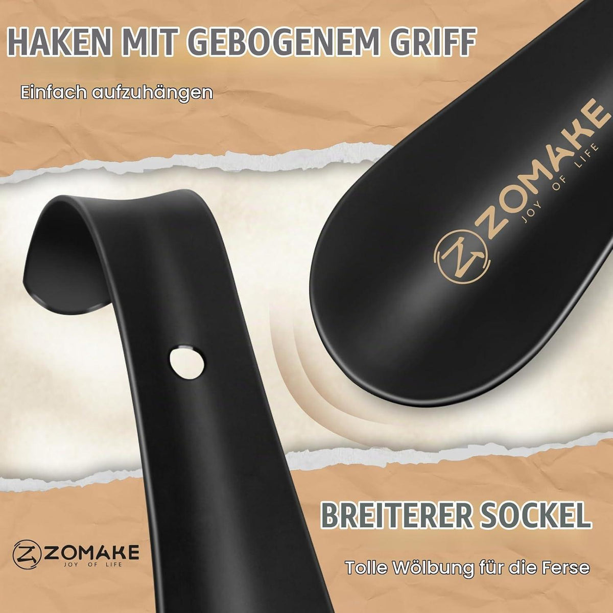 Schuhlöffel Metall Kurz (2er Set) – Mini Schuhanzieher für Reisen