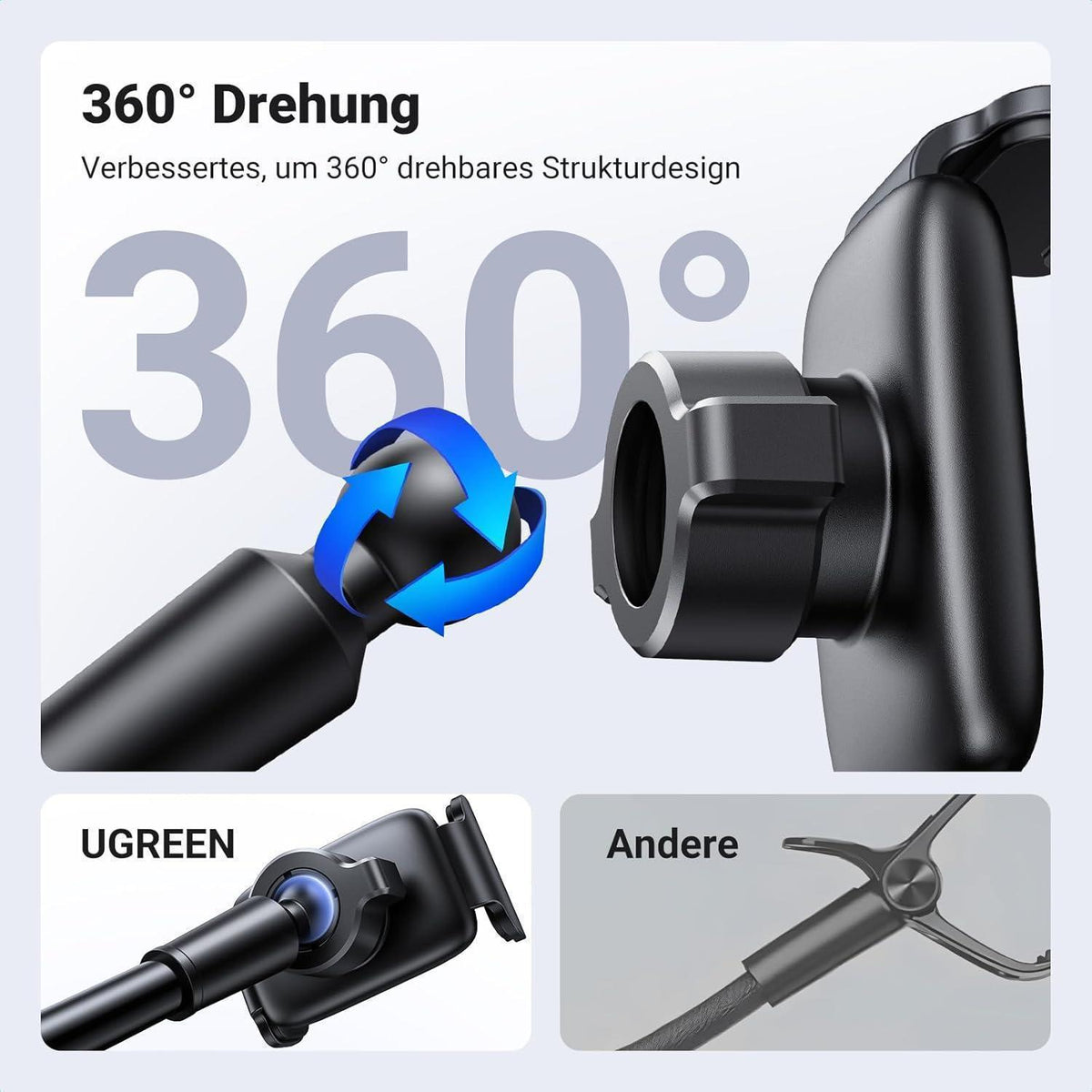 Flexibler Schwanenhals Handyhalter für Bett & Tisch