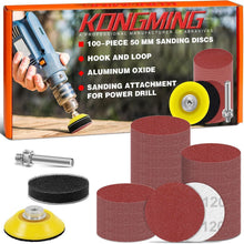 Schleifpapier 50mm Klett 100 Stück Körnung 120 für Akkuschrauber