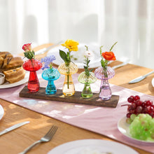 Glasseam Pilz Glas Vasen Set 5er Deko Bunt Modern