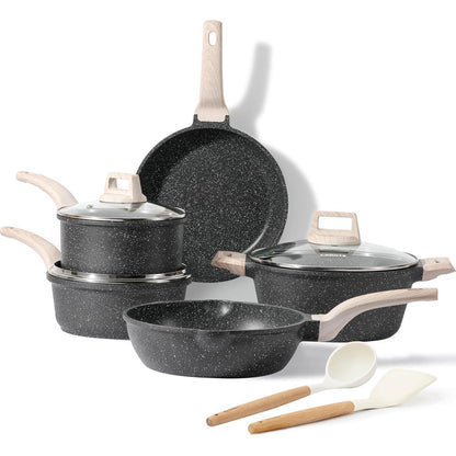 CAROTE Granit Antihaft-Töpfe und Pfannen-Set - Hohe