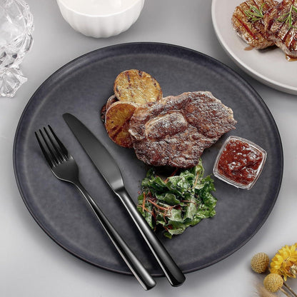 Besteckset Edelstahl Schwarz 30-teilig für 6 Personen