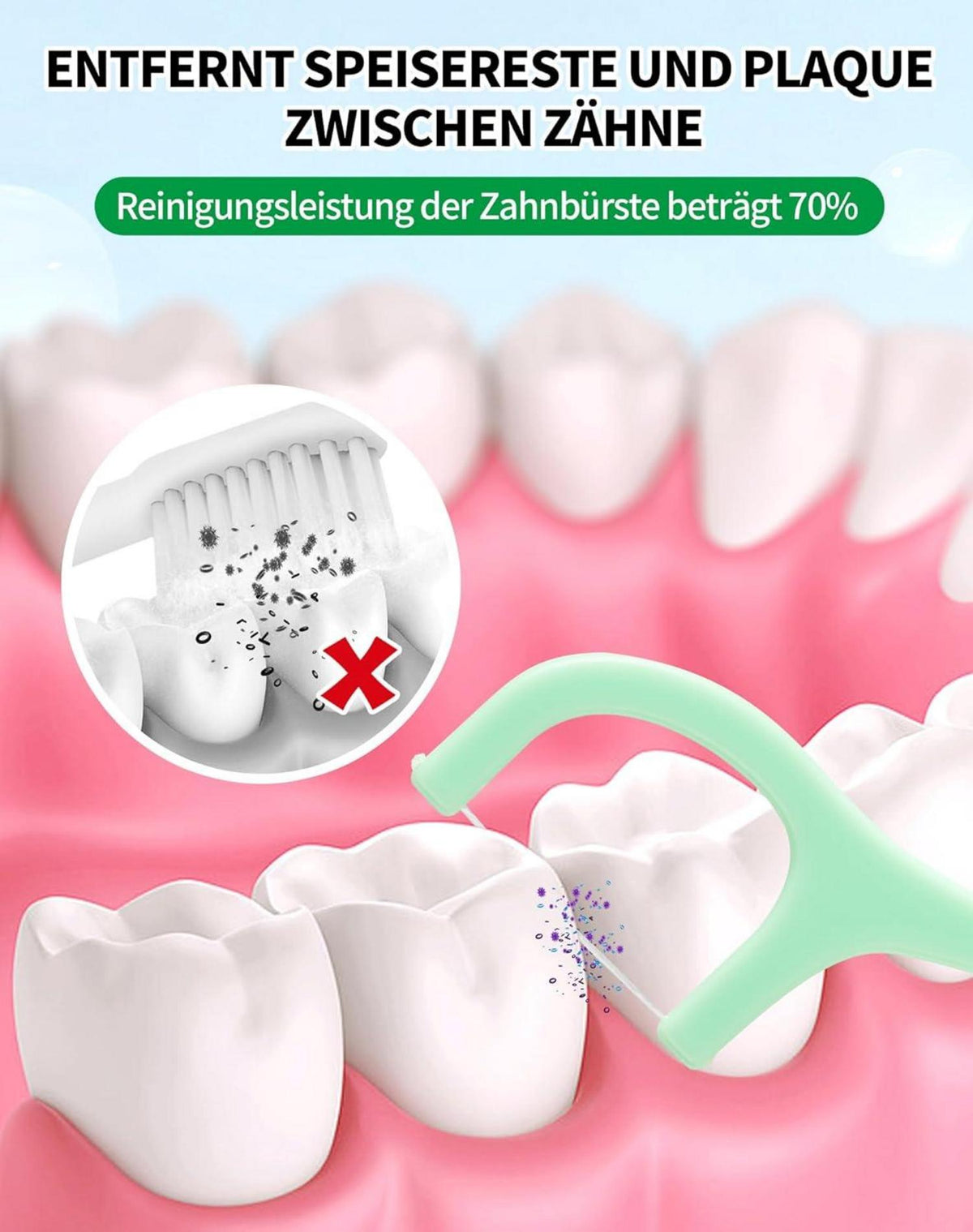 200er Zahnseide Stick Minze Dental Floss Zahnreinigung Sticks
