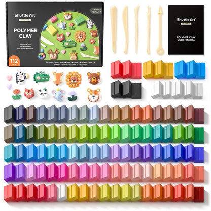 Polymer Clay Set 112 Farben mit Zubehör, ofenhärtend