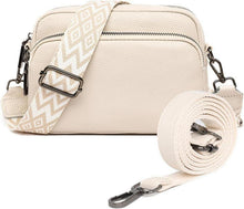 Damen Handy Umhängetasche Echtes Leder Crossbody Bag mit Breitem