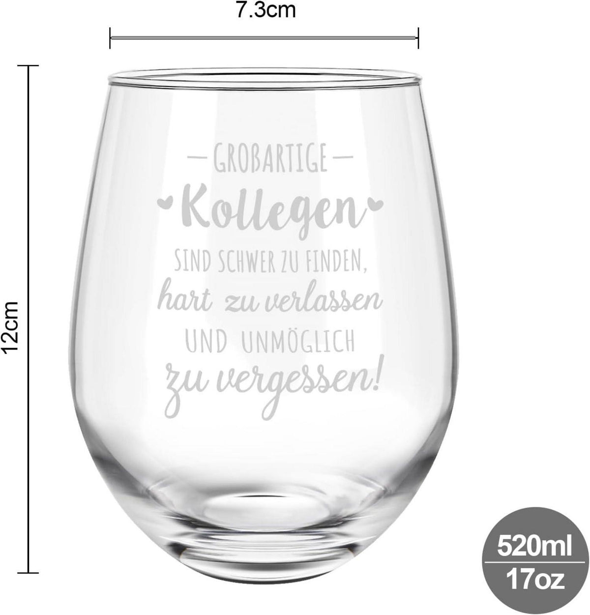 Joymaking Lustiges Abschiedsgeschenk Kollegen Weinglas 17oz Spruch