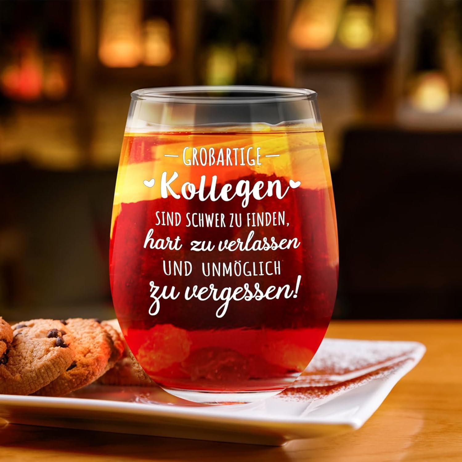 Weinglas Abschiedsgeschenk Kollegen Lustige Weingläser Spruch 17oz
