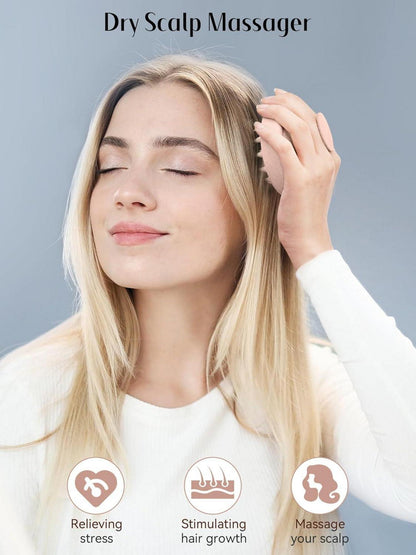 HEETA Kopfhaut Massagebürste mit weichen Silikonborsten für Haarpflege