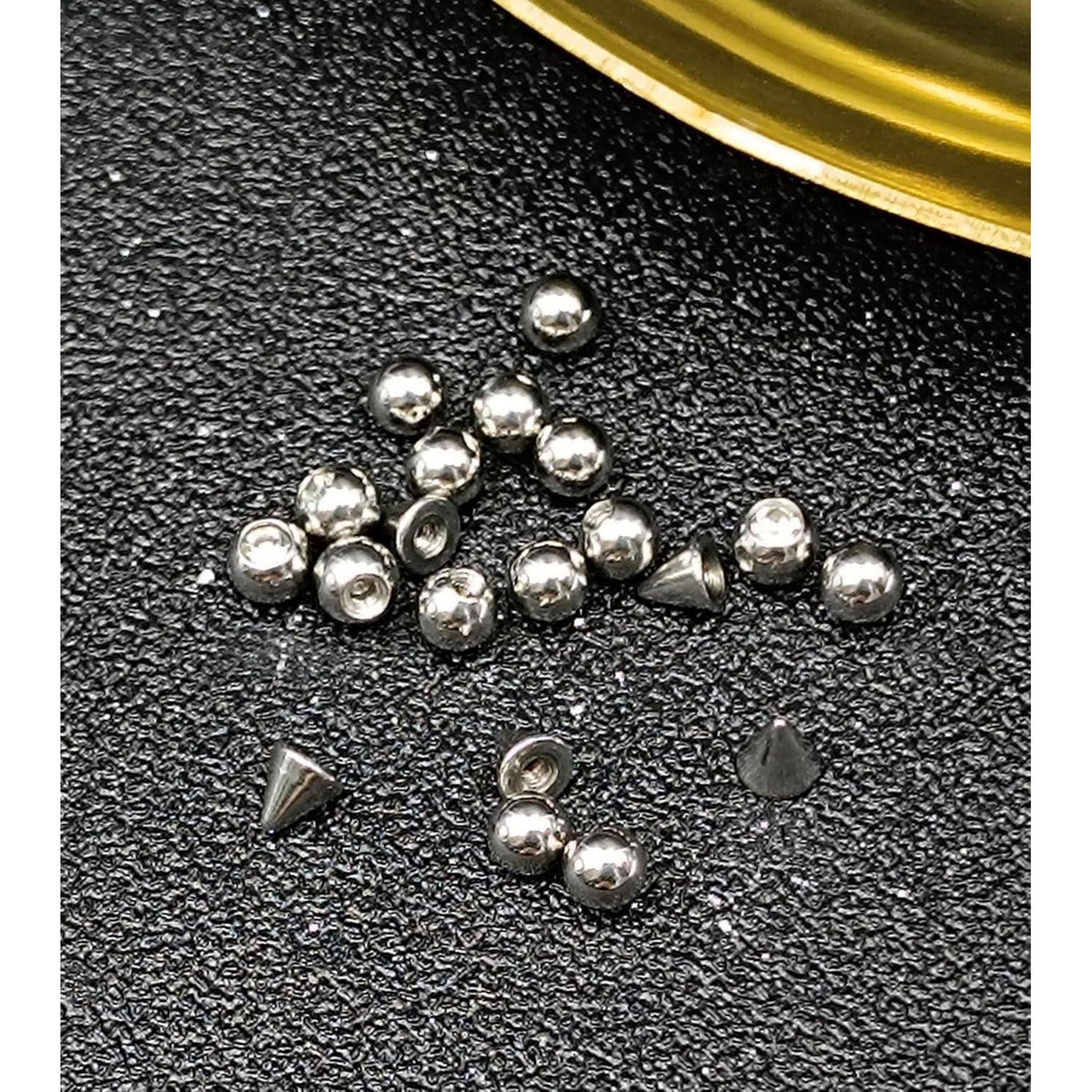 20er Ersatz Piercing Kugeln 1,2mm Stahl 3mm Schraubkugeln für Lippe Nase