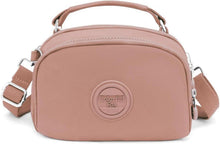 Umhängetasche Damen Nylon Crossbody Bag Rosa mit Mehreren Taschen