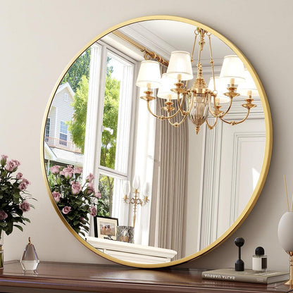 Wandspiegel Rechteckig Mattes Gold 80x80 cm