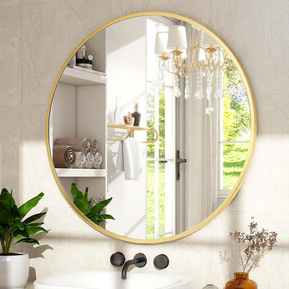 Wandspiegel Rechteckig Mattes Gold 80x80 cm