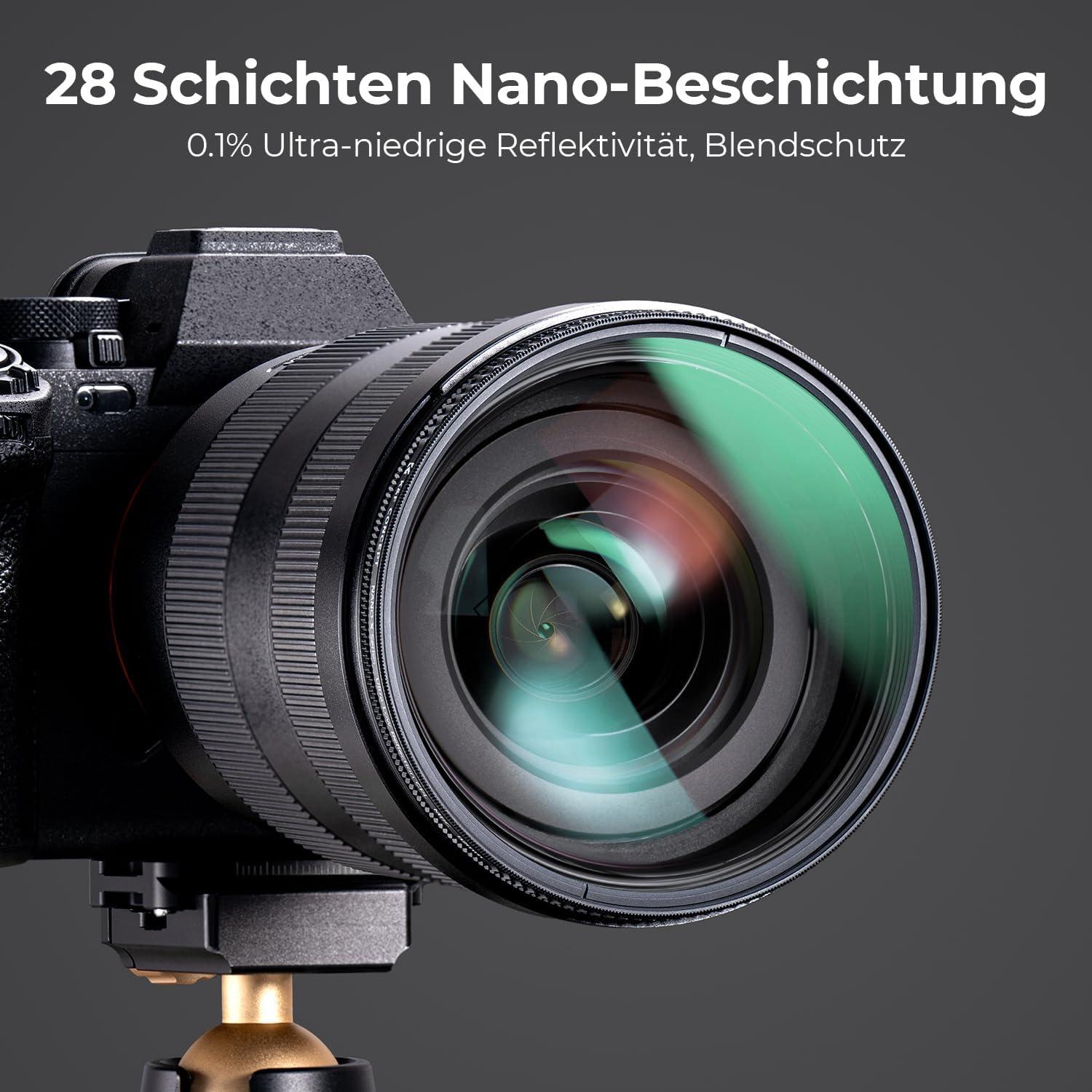 49mm Ultra-niedriger Reflexions-Polfilter Nano-X Serie MRC 28x vergütet