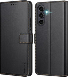 Samsung Galaxy A25 5G Handyhülle Leder Klapphülle Schwarz