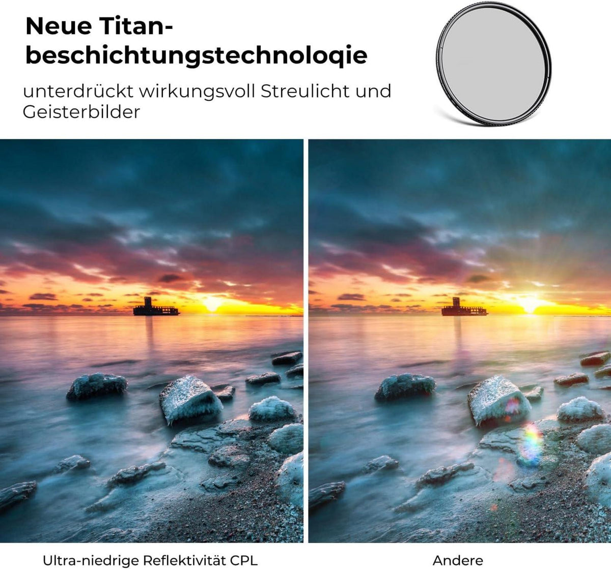 Nano-X Serie Ultra-niedrige Reflexion 55mm CPL Polfilter MRC 28x