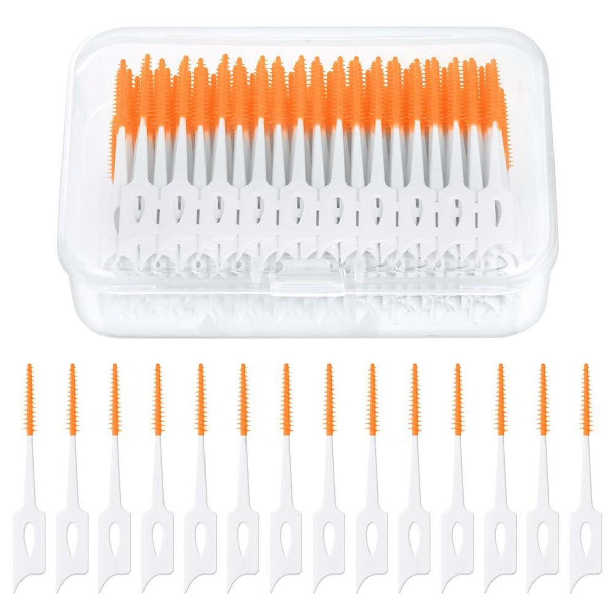 Interdentalbürsten 220 Stück Silikon Zahnzwischenraum Reinigung Stick