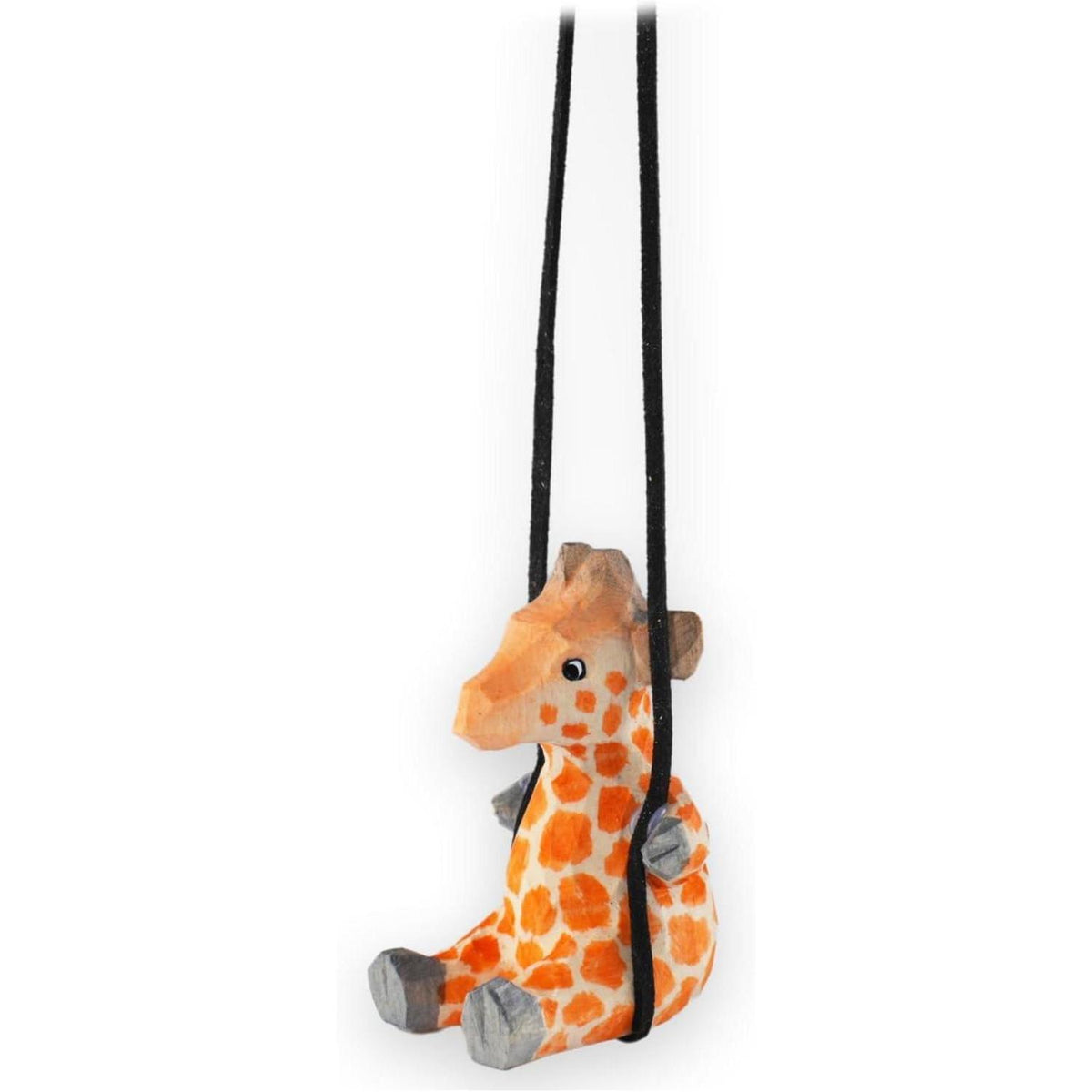 Schwingende Holzgiraffe – Auto Spiegeldeko Handgemacht