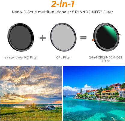 82mm ND CPL Filter 5 Blendenstufen multifunktional mit