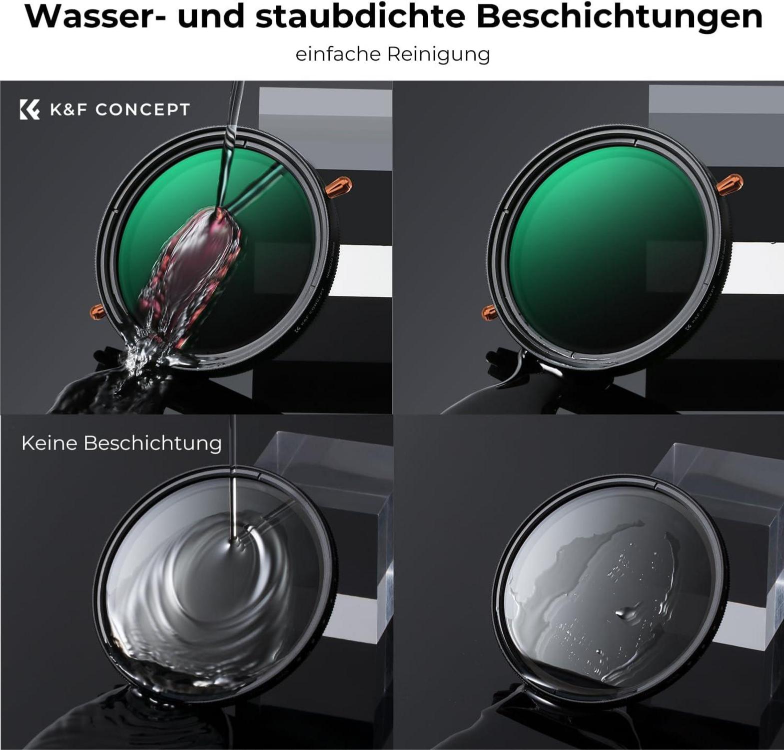 67mm K&F Concept Nano-D ND CPL Filter 2in1 Hochwertiger Graufilter Polfilter