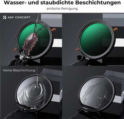 67mm K&F Concept Nano-D ND CPL Filter 2in1 Hochwertiger Graufilter Polfilter