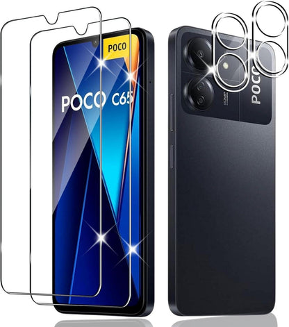 Schutzfolie Xiaomi Redmi 13C Panzerglas 2 Stück Kamera Anti-Kratzen 9H