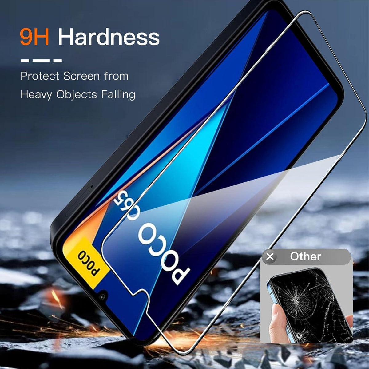 Schutzfolie Panzerglas Xiaomi Redmi 13C 4G/Poco C65, 2 Stück