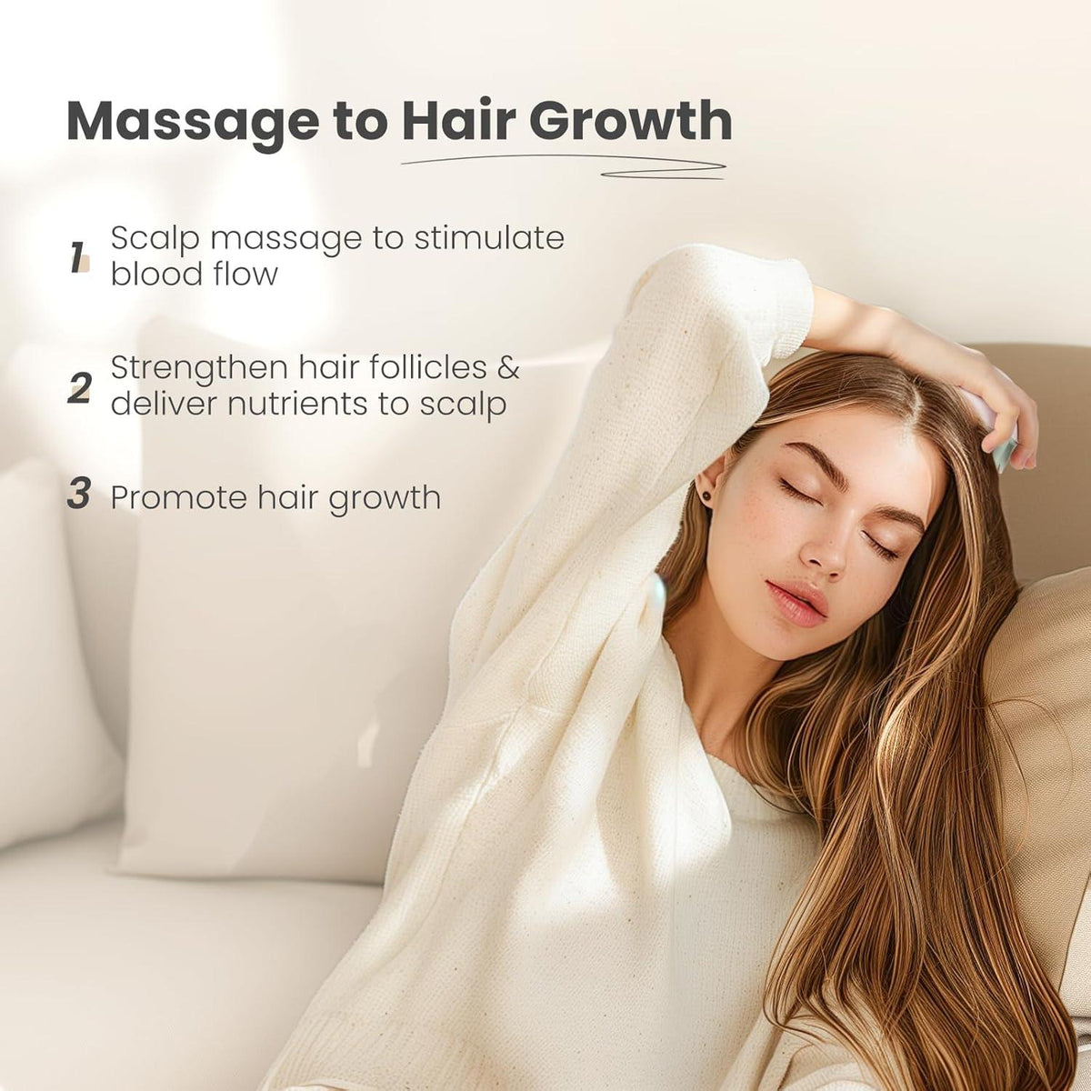 Kopfhaut Massagebürste Shampoo Bürste für Haarwachstum & Schuppenreduzierung