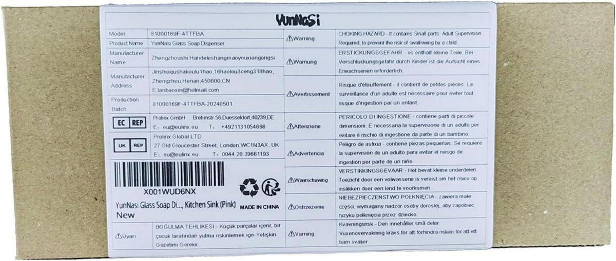 YunNasi Seifenspender aus Glas für Flüssigseifen