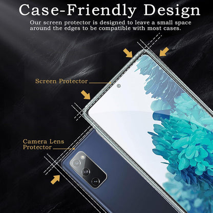 Schutzfolie Samsung Galaxy S20FE 3er Pack gehärtetes Glas 9H Härte Displayfolie