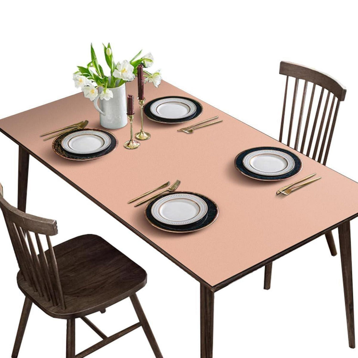 Tischdecke wasserdicht rosa 80x200 cm / 200x80 cm in Lederoptik