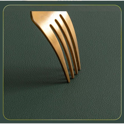 Tischdecke wasserdicht – Marineblau 90x180 cm in Lederoptik