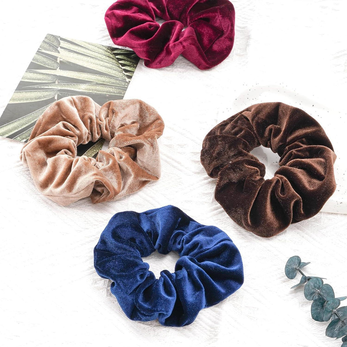 Lolalet Velvet Haargummis Scrunchies Set 4 Stück Damen Mädchen Haare Bands