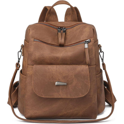 Damen Rucksack Caramel | Wasserdicht, Anti-Diebstahl, Convertible