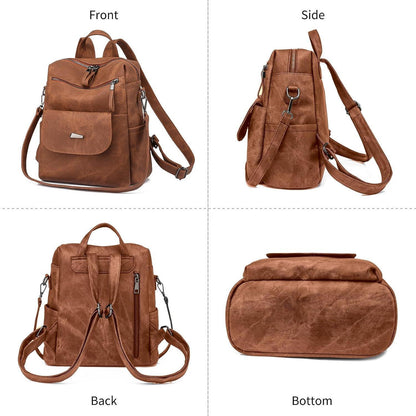 Damen Rucksack Caramel | Wasserdicht, Anti-Diebstahl, Convertible