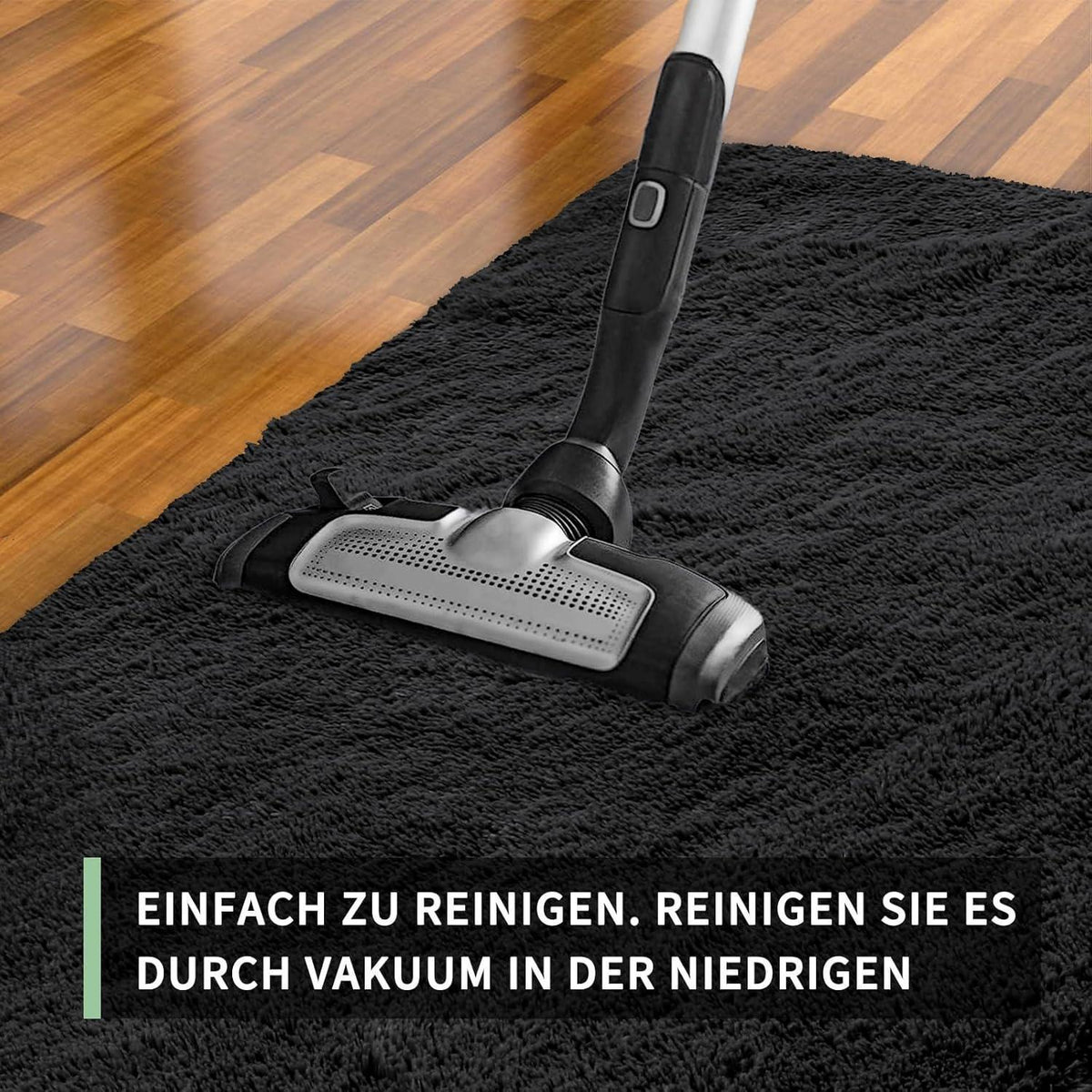 Grauer Hochflor Teppich 240x300 – Waschbar & Rutschfest für Wohnzimmer