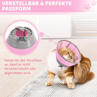 Supet Verstellbare Halskrause Katze Rosa Größe S