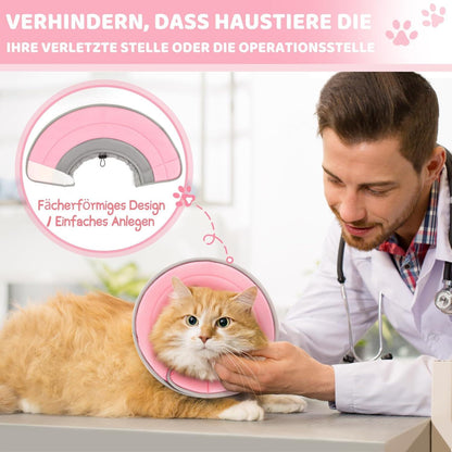 Halskrause Katze Einstellbarer Halsband Weich Kragen Cone Operation