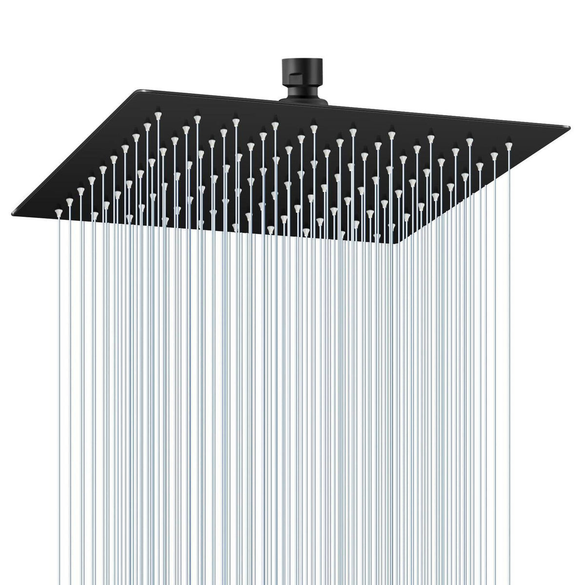 25cm Regendusche Schwarz Edelstahl, Wassersparend & Einfach Installieren